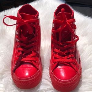 Converse Red Opaque Jelly High-Tops